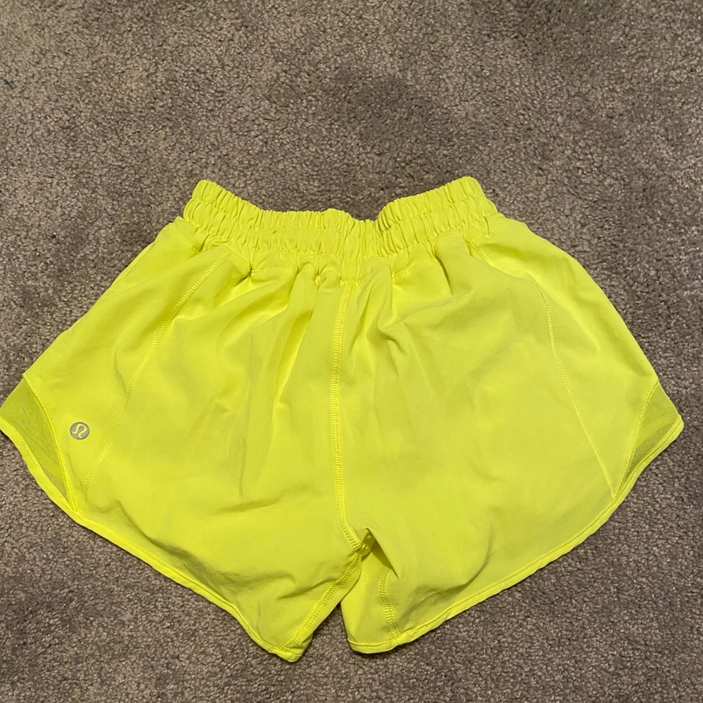 Hotty Hot Low-Rise Lined Short 4”: Highlighter Yellow